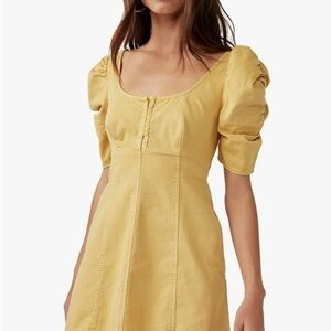 Free People Cheyenne Denim Mini Dress Women's